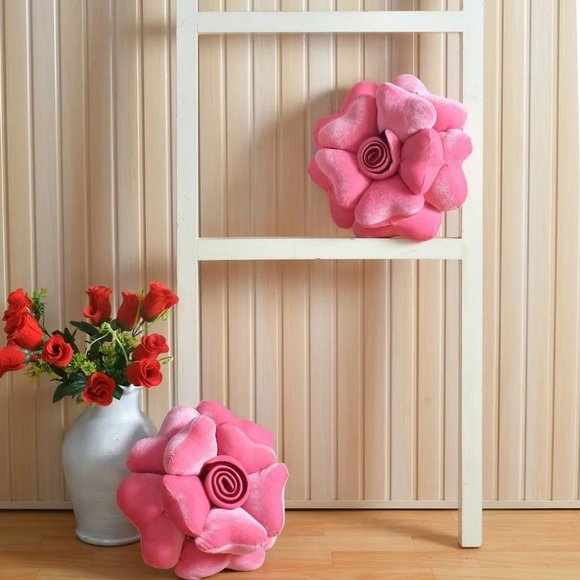 pepme Other - Rose petal shaped cushion, set of 2, pink